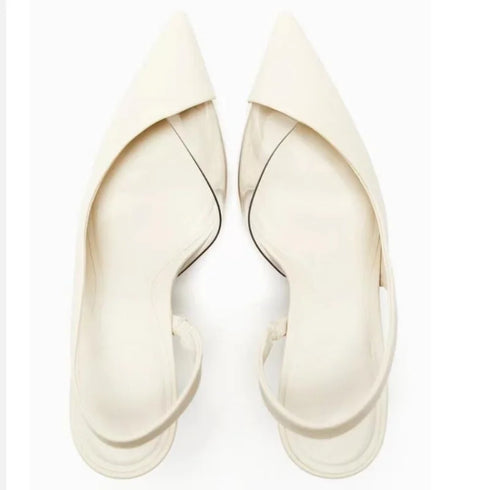 Elegant Open-Back Pointed Toe Sandals for Women - Perfect Bridal and Office Footwear